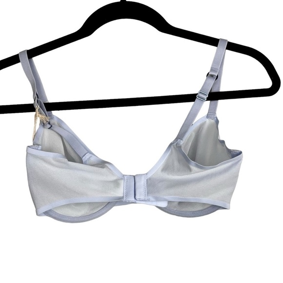 Aerie SMOOTHEZ Unlined Mesh Balconette Bra Eyelet Blue - Picture 3 of 9